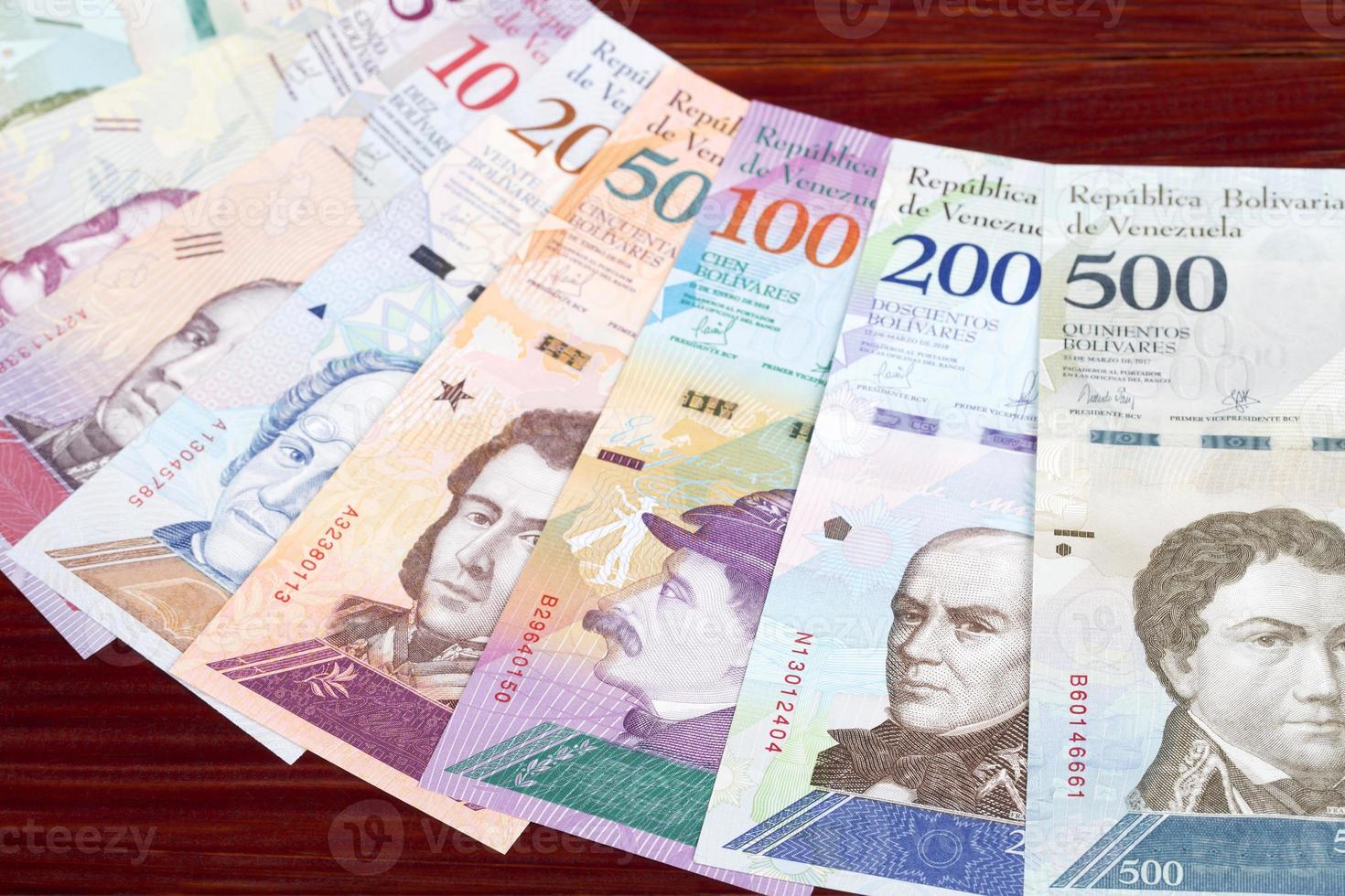 Venezuelan bolivar a business background photo