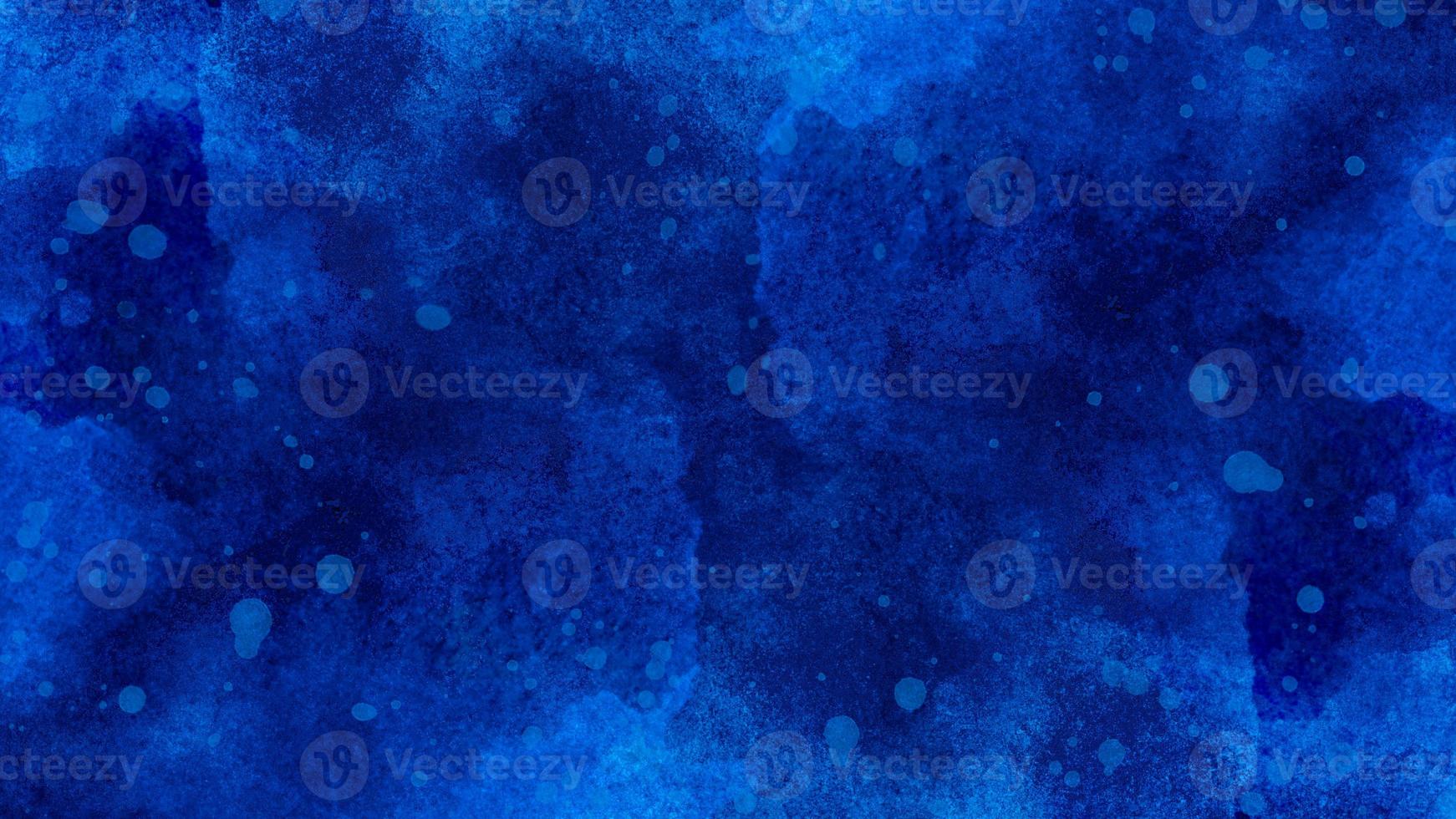 blue watercolor and paper texture. beautiful dark gradient hand drawn by brush grunge background. watercolor wash aqua painted texture close up, grungy design photo