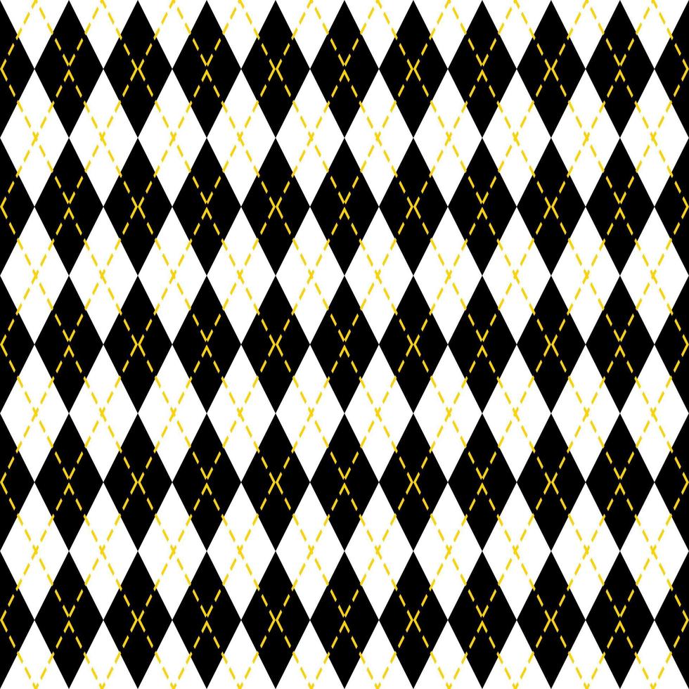 black and white argyle seamless pattern vector