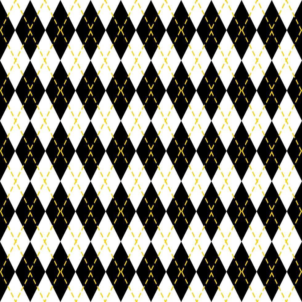 black and white argyle seamless pattern vector