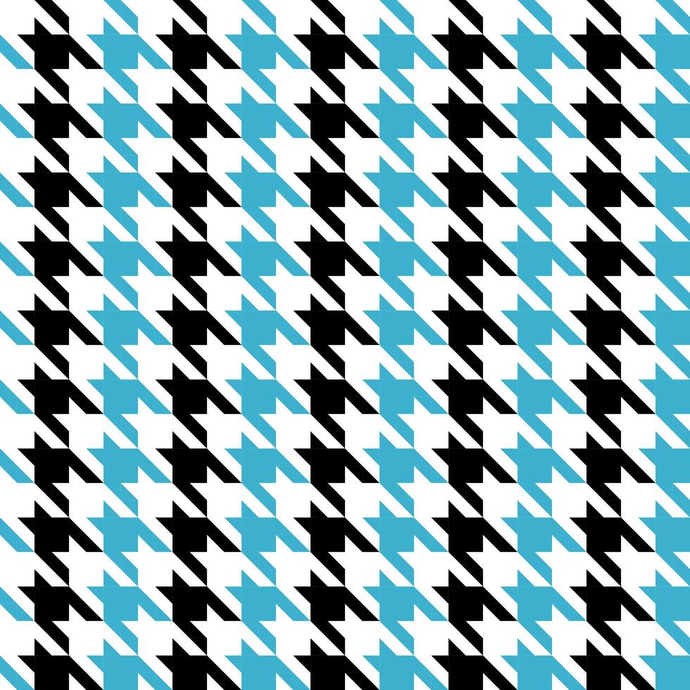 black and blue seamless pattern geometric hounds tooth pattern vector