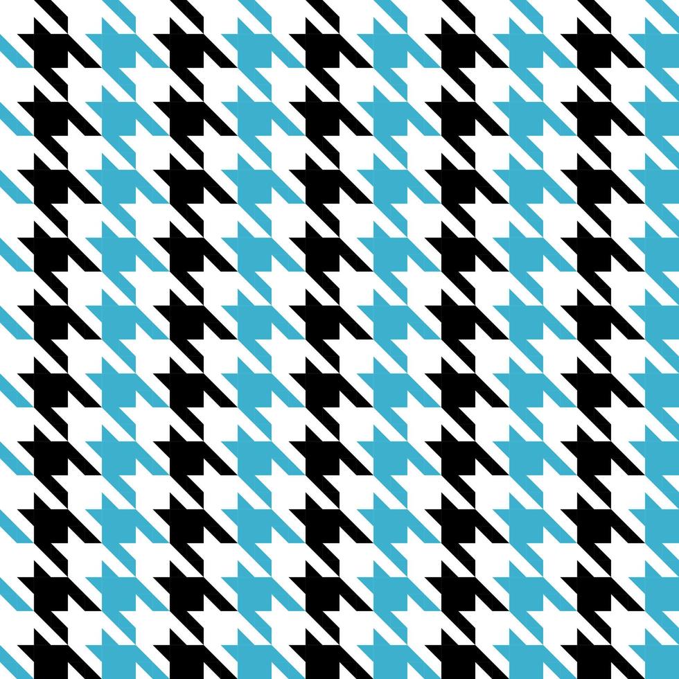 black and blue seamless pattern geometric hounds tooth pattern vector