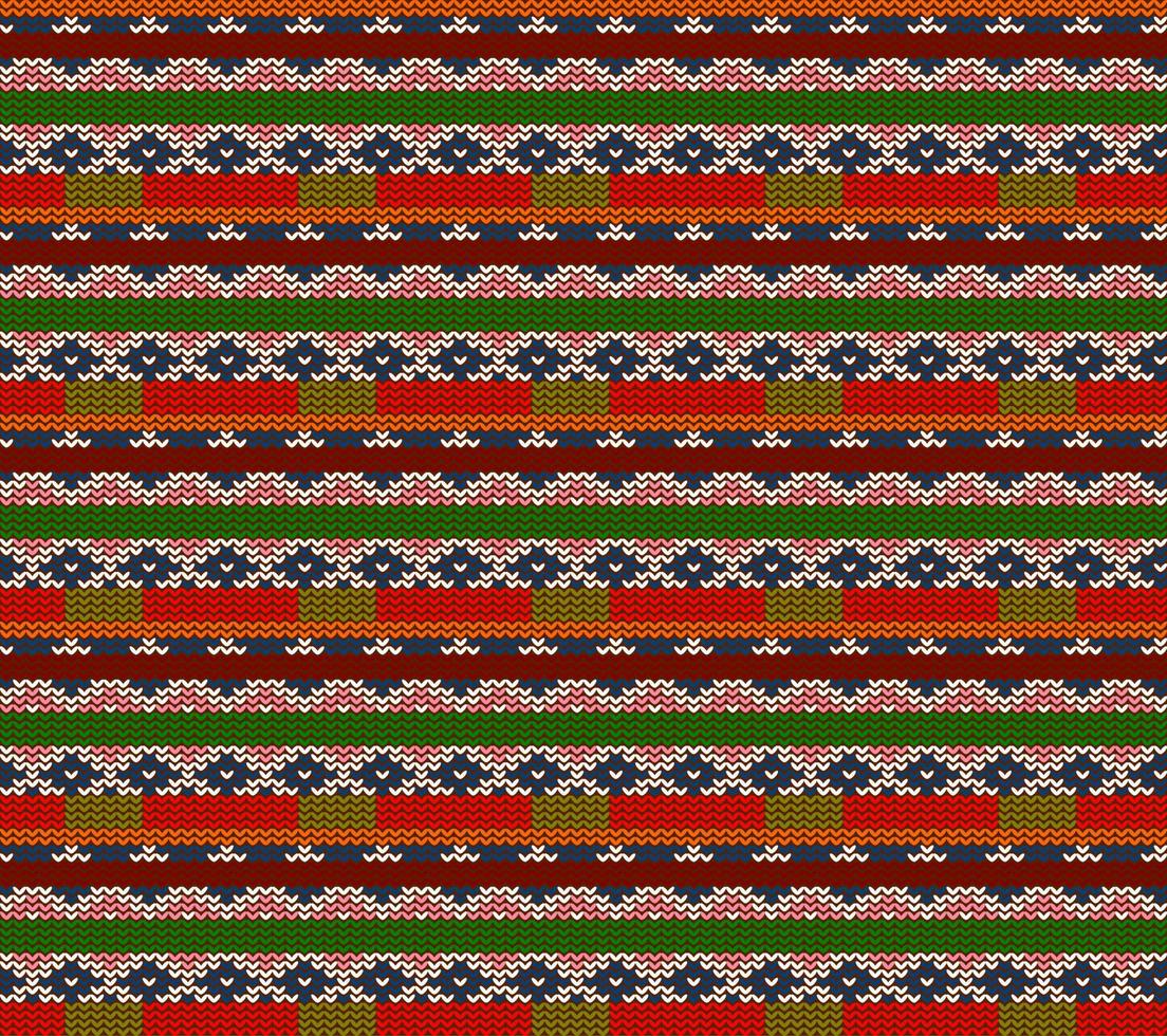 beautiful seamless knitted pattern with geometric vector
