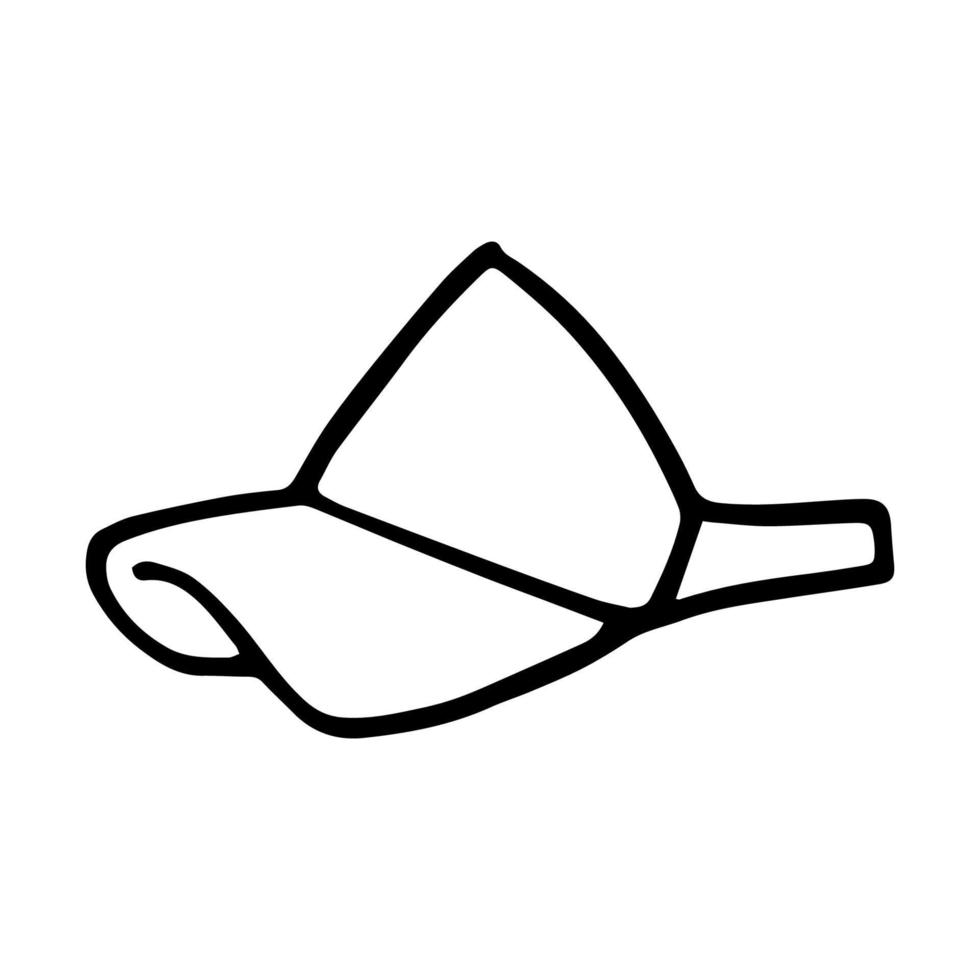 Isolated cap illustration on a white background. Headdress in doodle style vector