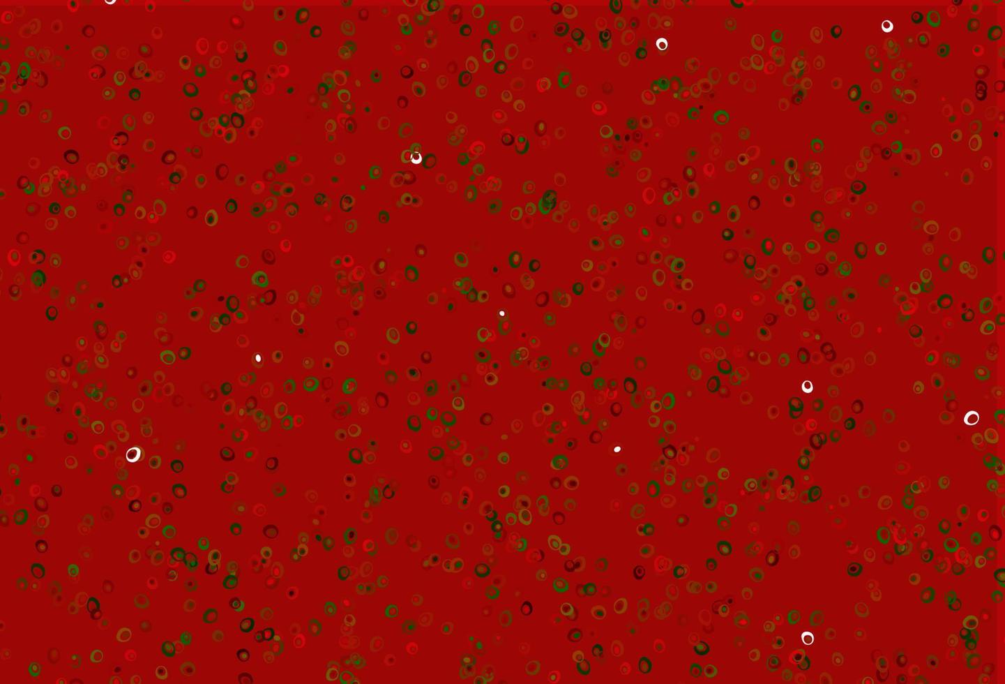 Light Green, Red vector background with bubbles.