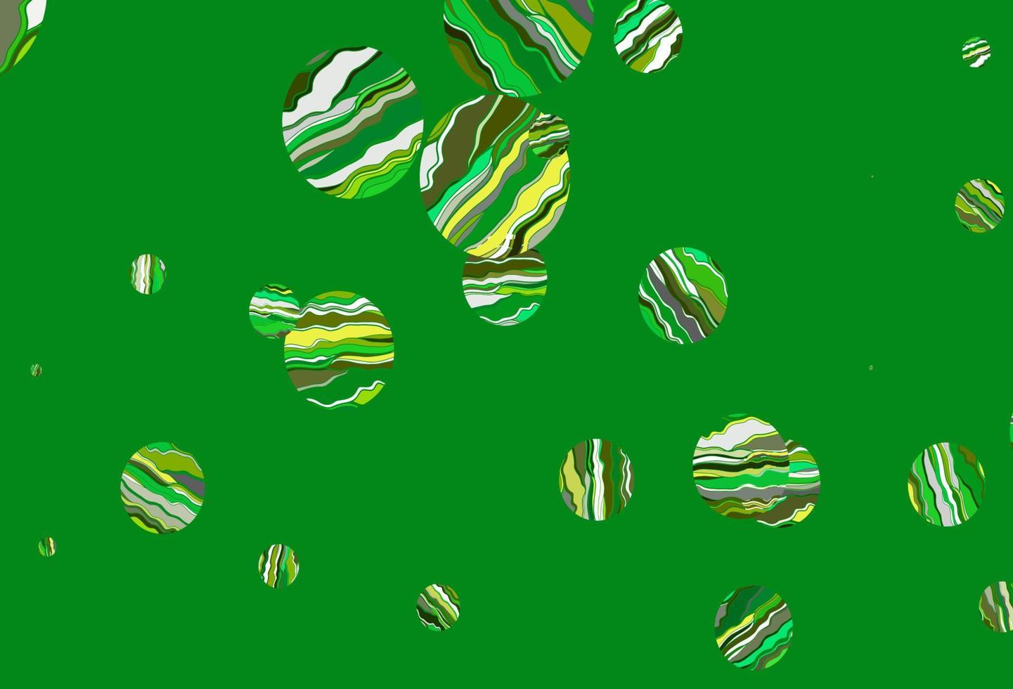 Light green, yellow vector pattern with spheres.