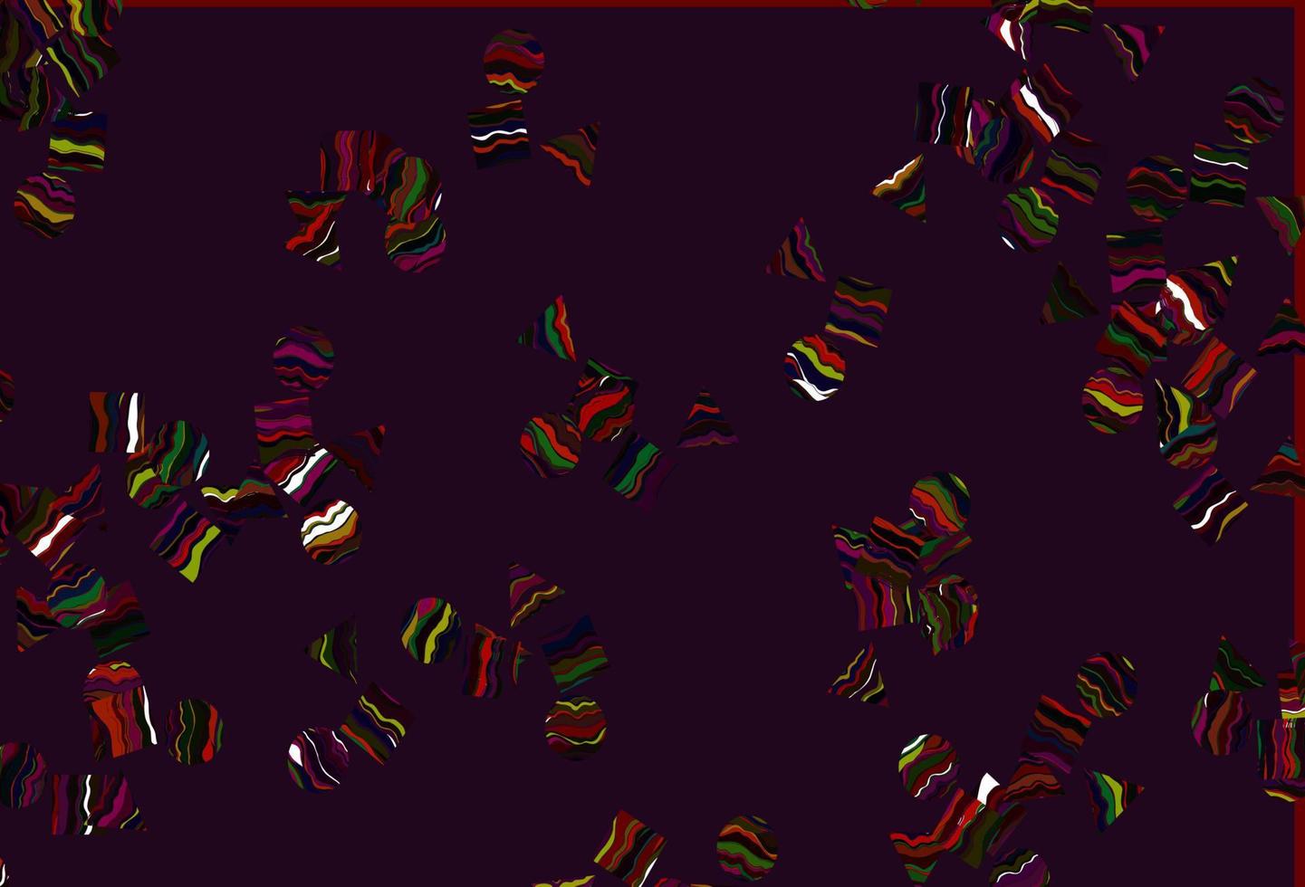 Light Multicolor, Rainbow vector texture in poly style with circles, cubes.