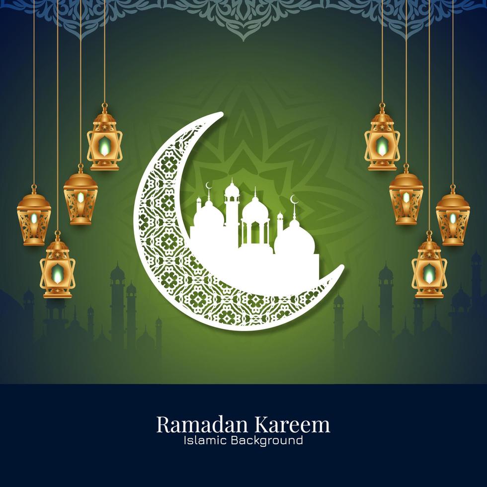 Ramadán kareem religioso islámico festival decorativo antecedentes vector