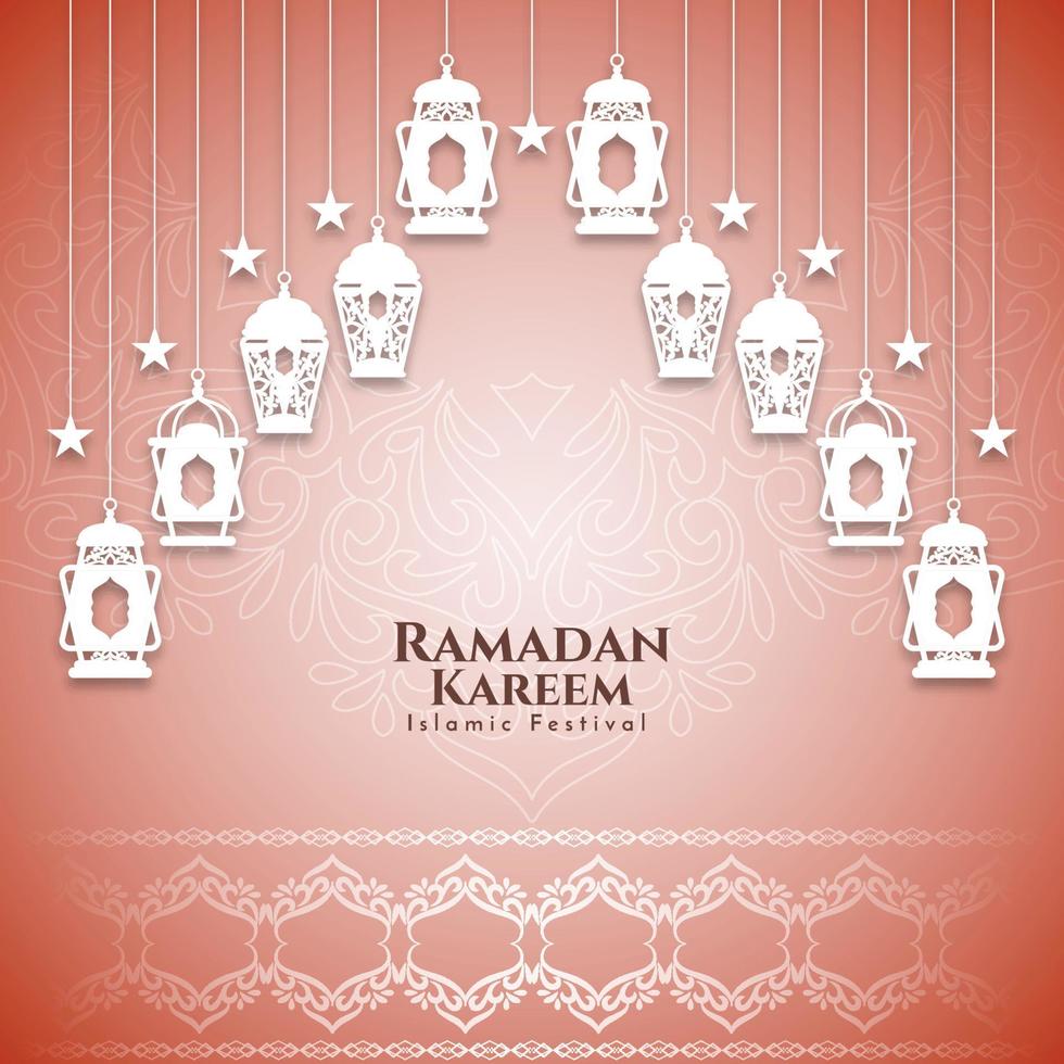 Ramadán kareem cultural islámico festival saludo antecedentes vector