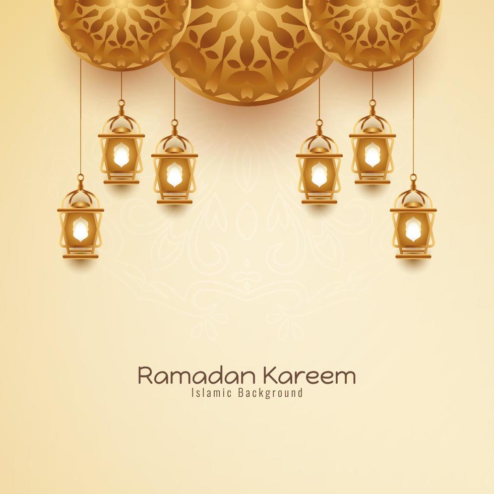 hermosa Ramadán kareem islámico tradicional festival antecedentes vector