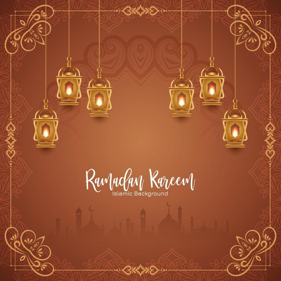 Ramadán kareem cultural islámico festival saludo antecedentes vector