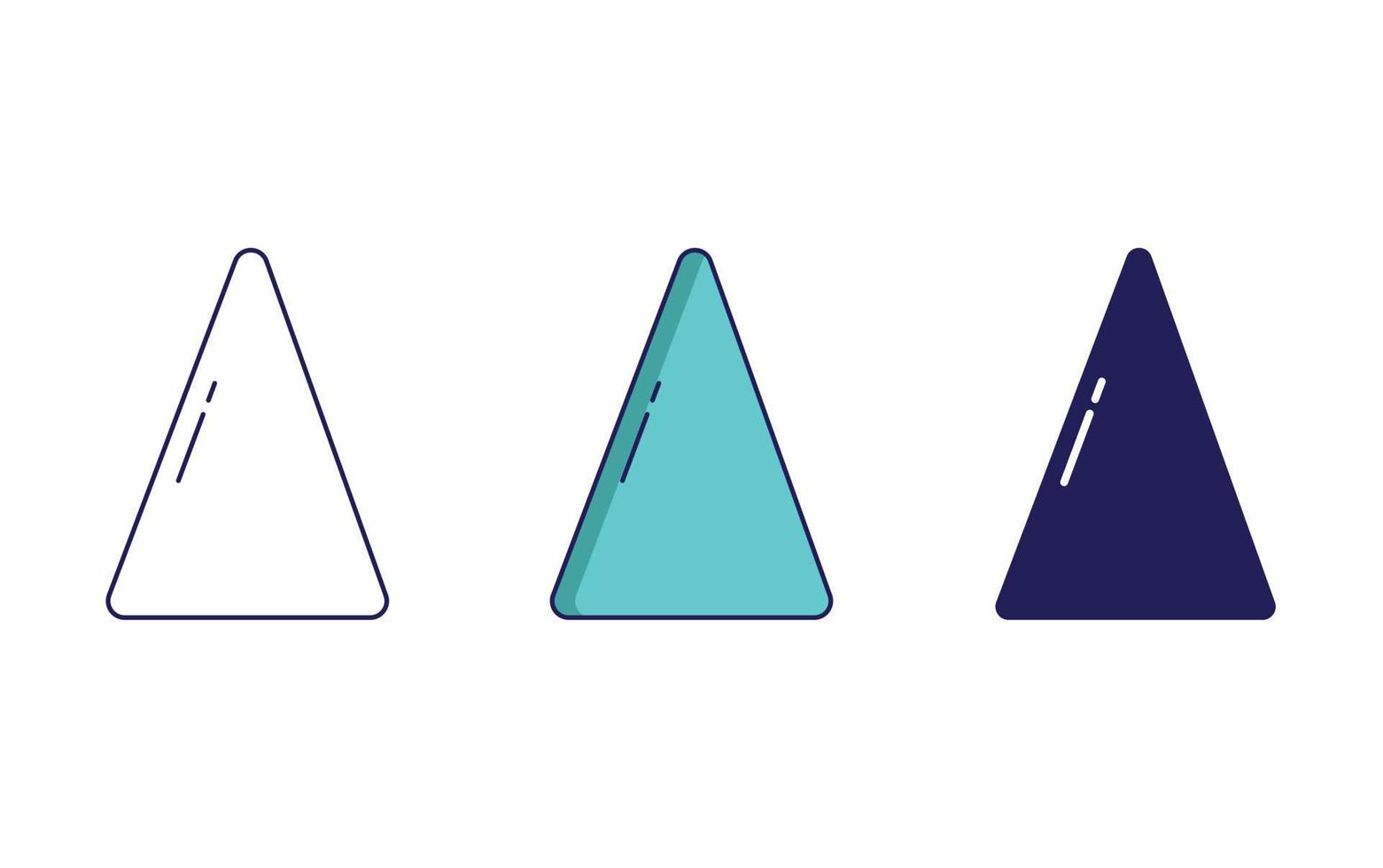 triángulo geometría forma vector icono