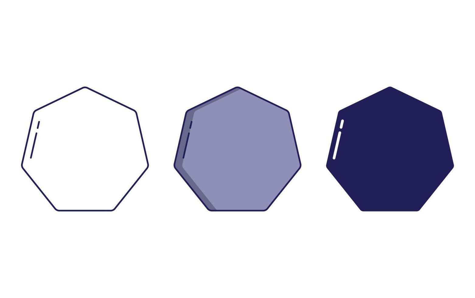 Heptagon Geometry Shape vector icon