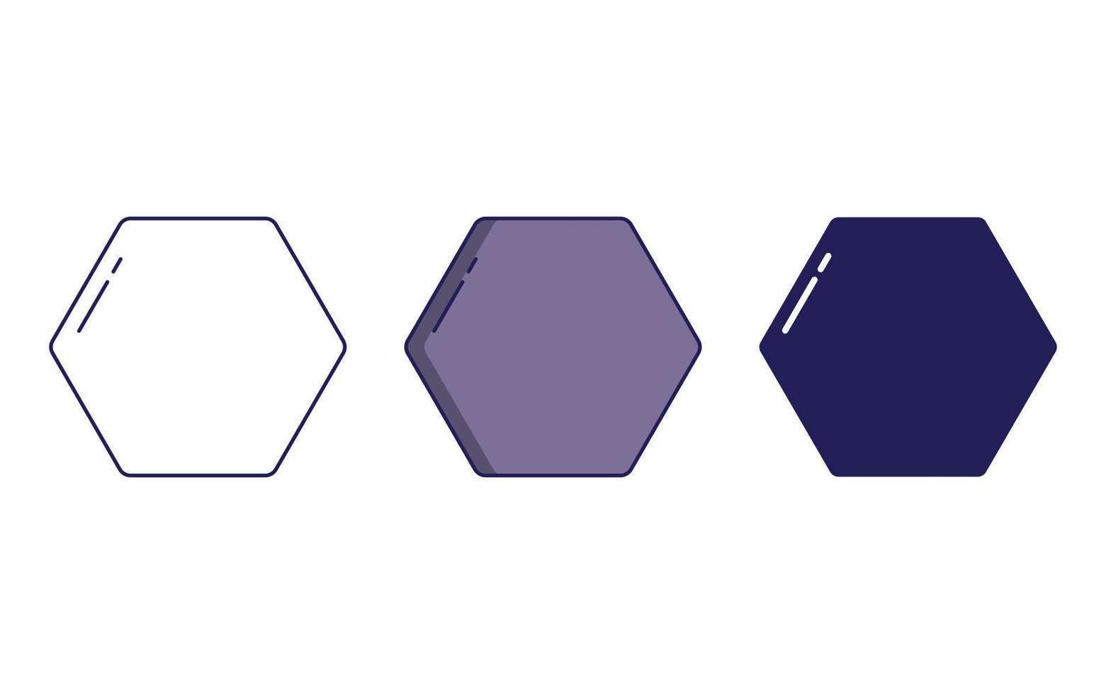 Hexagon Geometry Shape vector icon