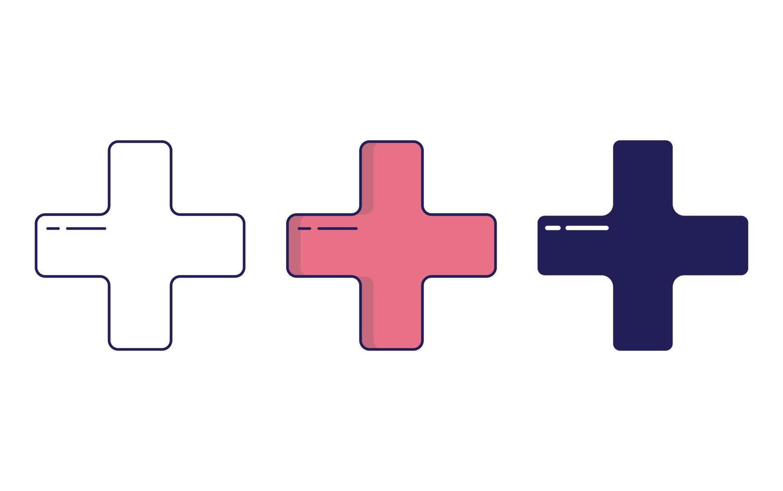 Cross Geometry Shape vector icon