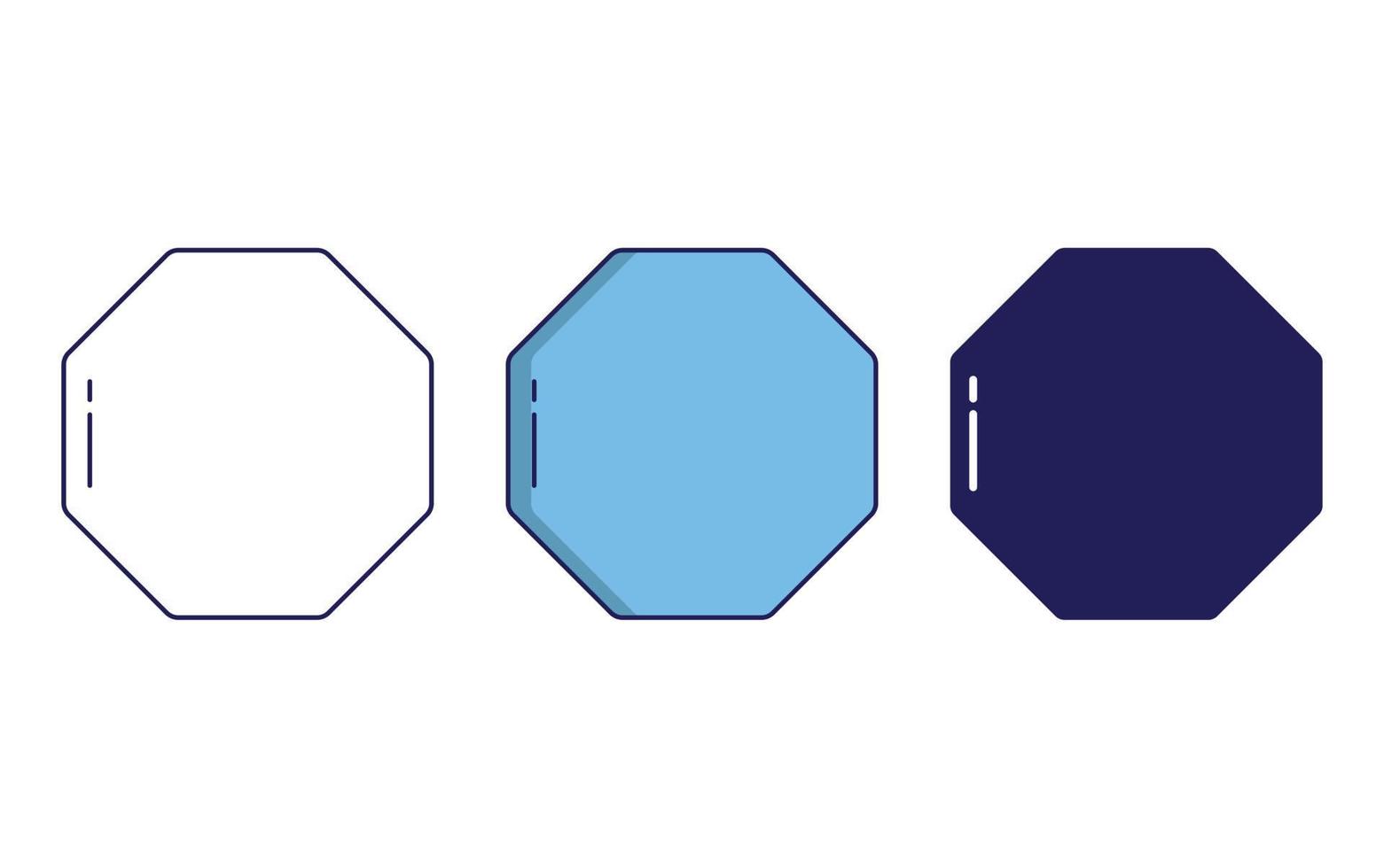 Octagon Geometry Shape vector icon