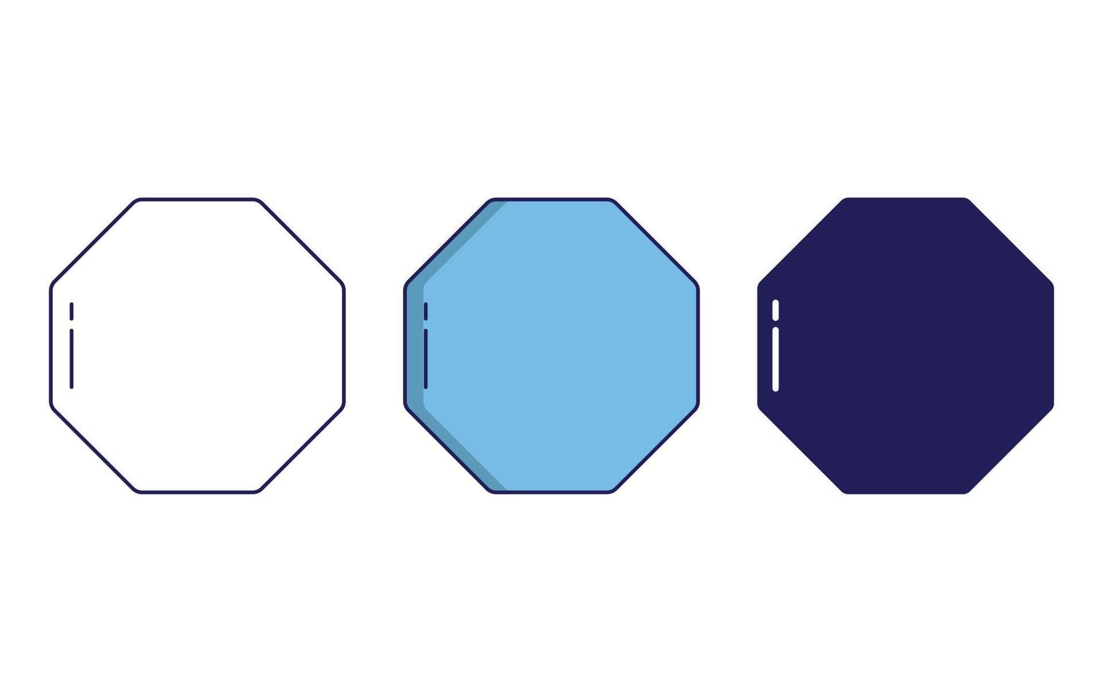 octágono geometría forma vector icono