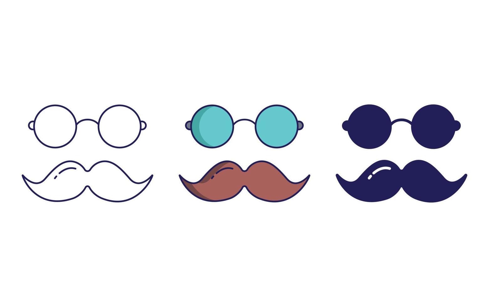 mustache vector icon