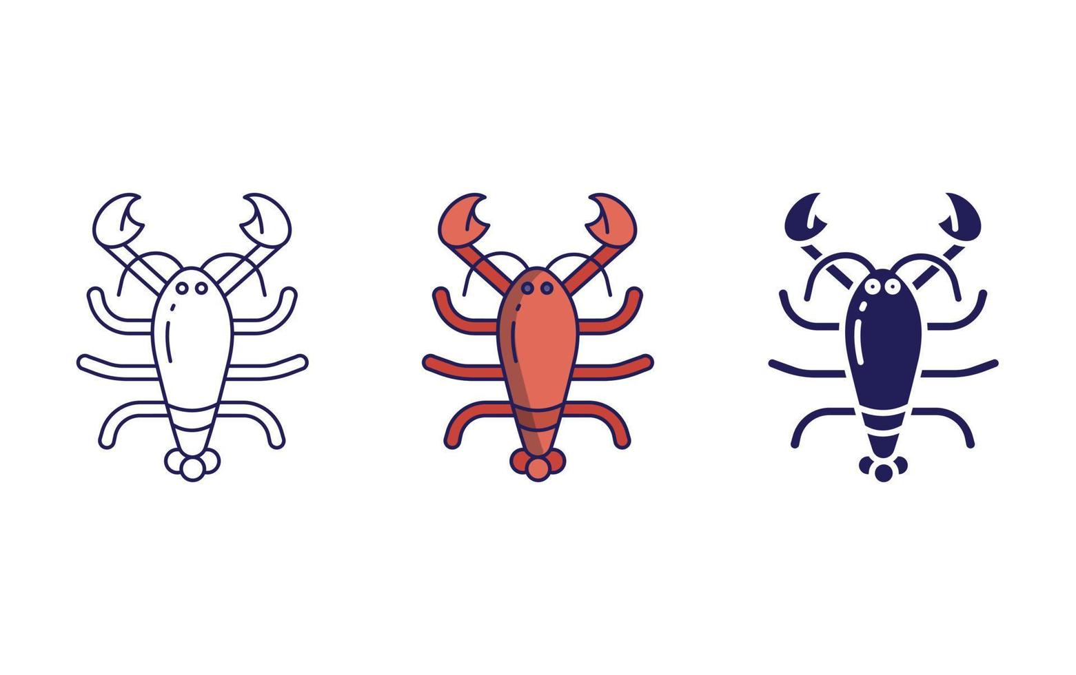 lobster vector icon