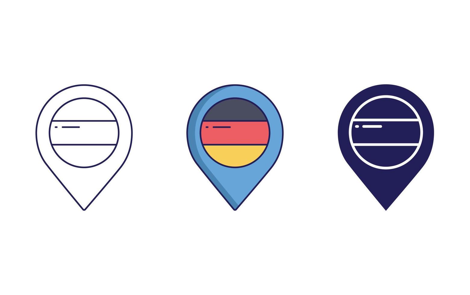 Germany location vector icon