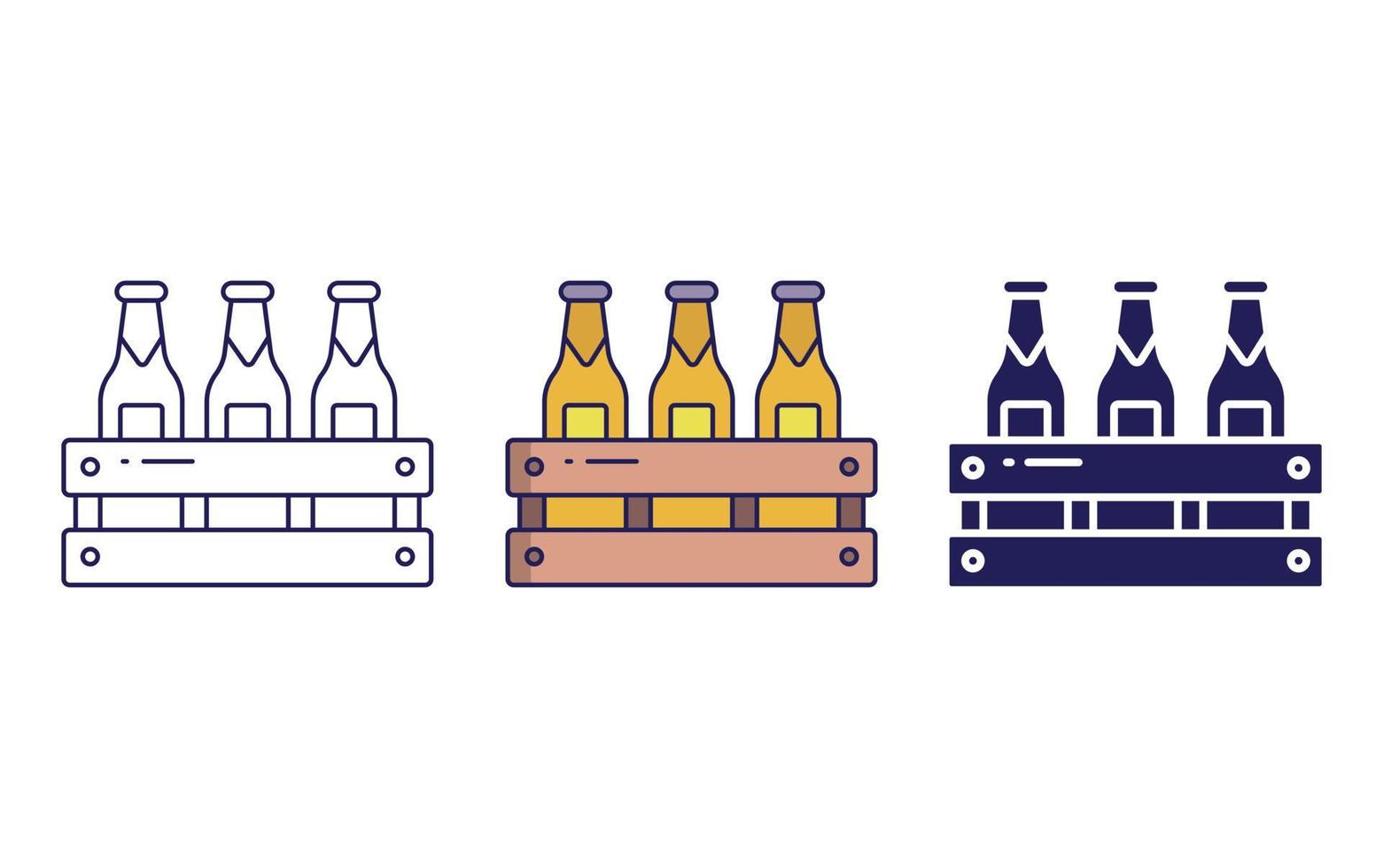 beer crate vector icon