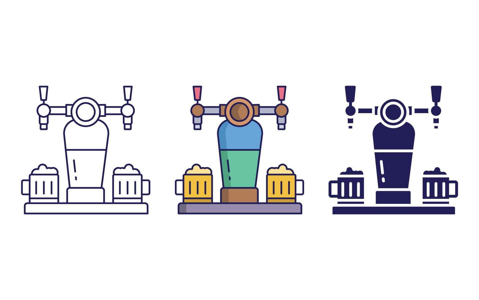 beer tap vector icon
