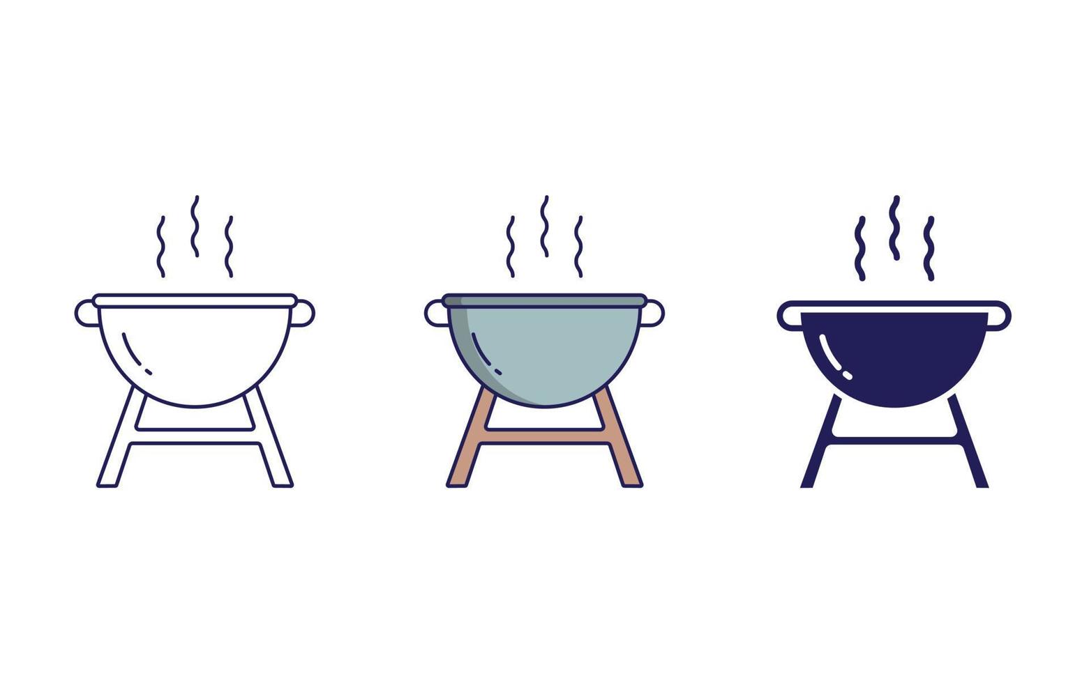 icono de vector de barbacoa