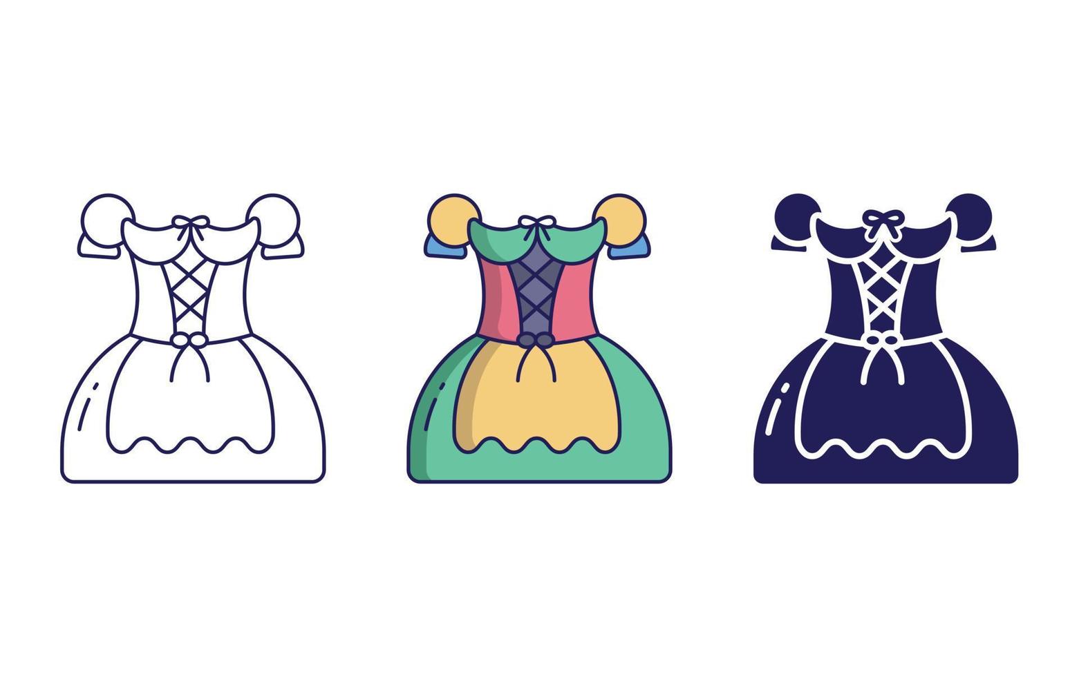 dirndl vector icon