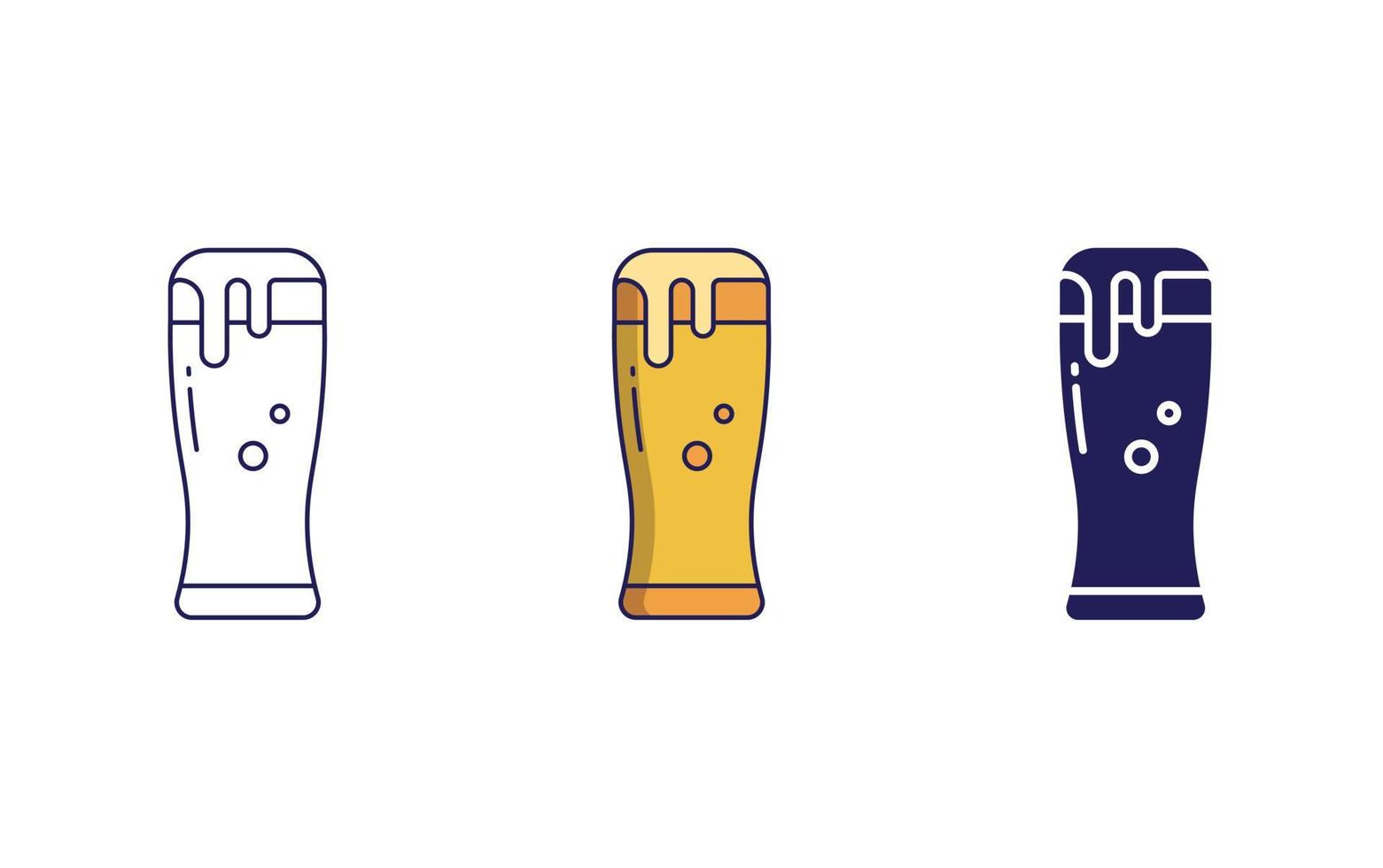 pint of beer vector icon