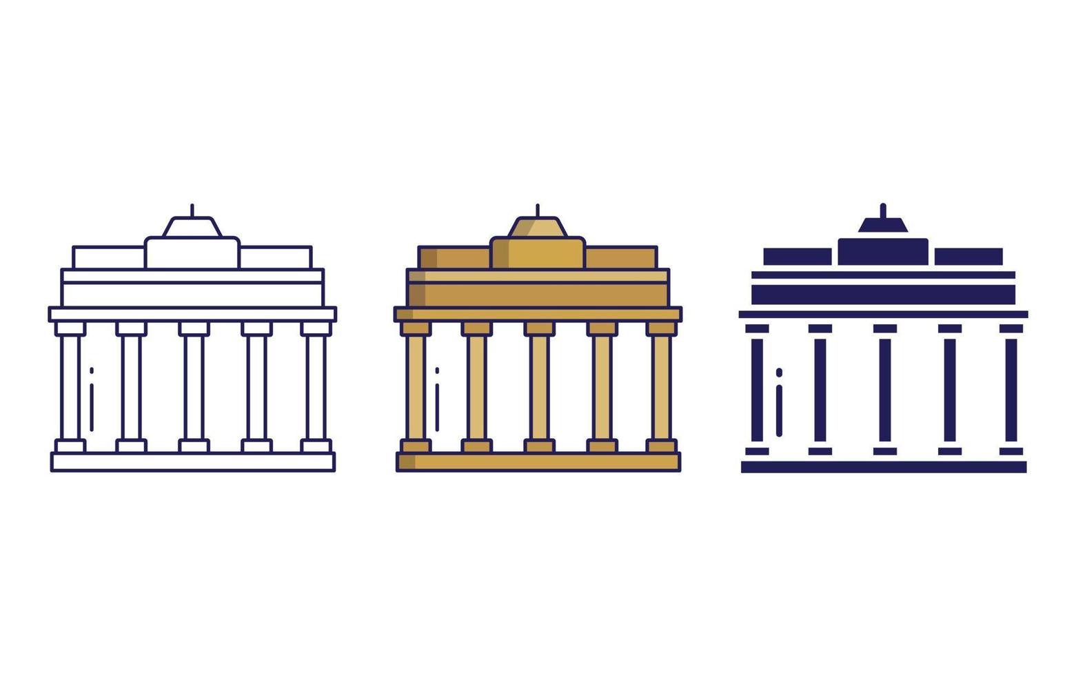 Brandenburg gate vector icon