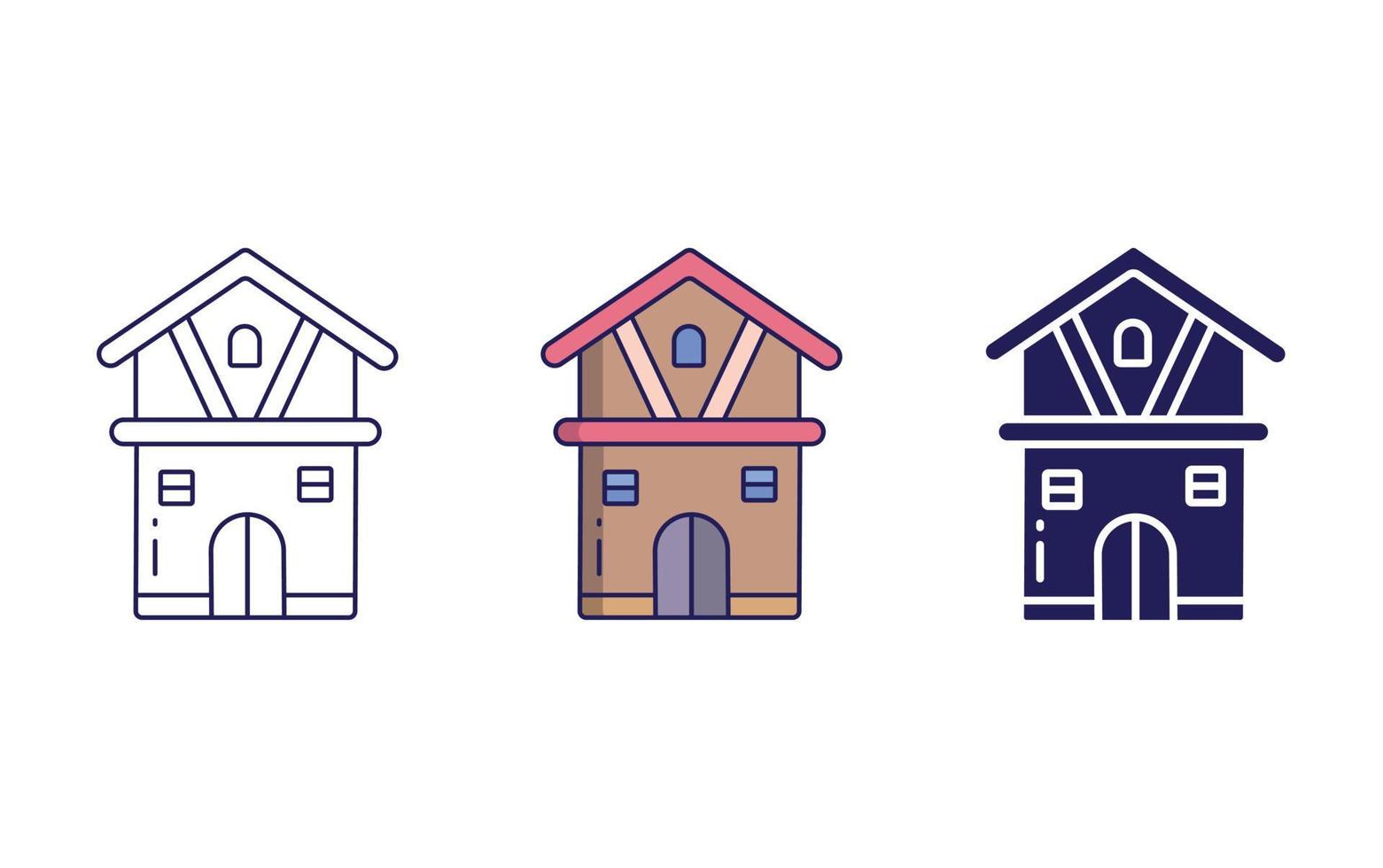 German house vector icon