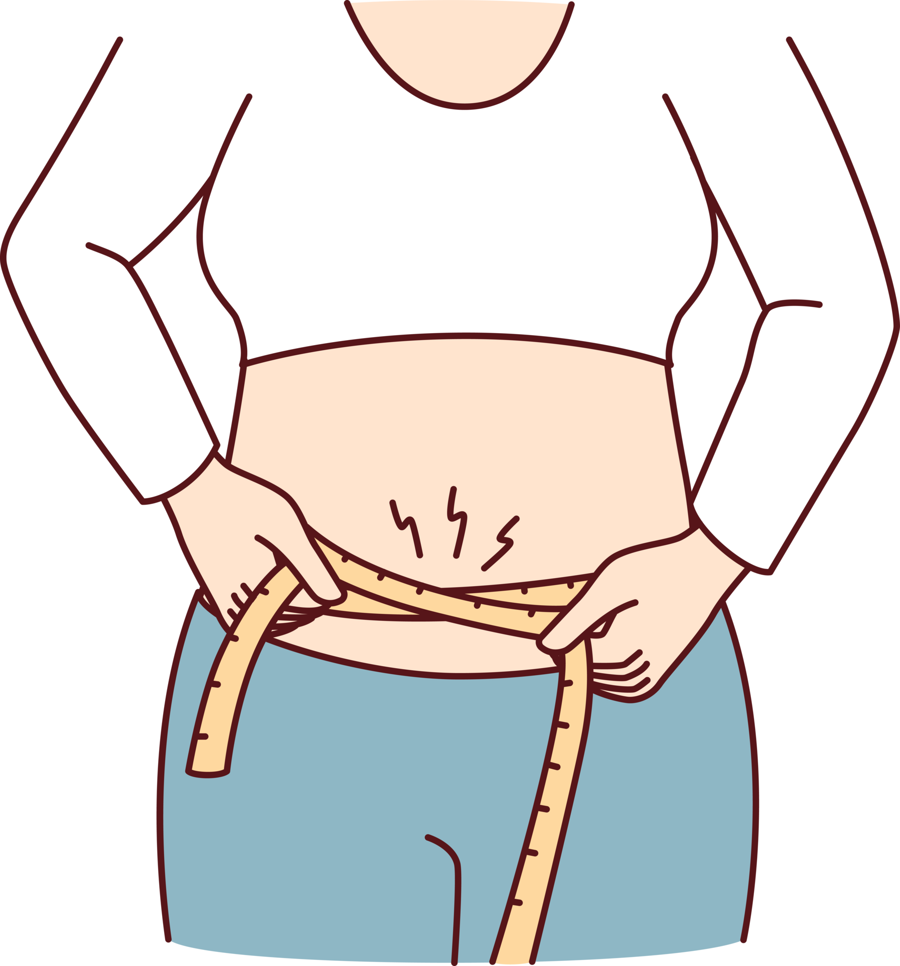 Woman Wants To Lose Extra Pounds Measures Waist Size To Track Result Of woman-wants-to-lose-extra-pounds-measures-waist-size-to-track-result-of