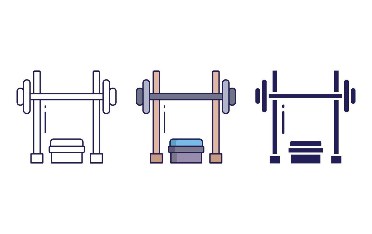 Bench Press vector icon