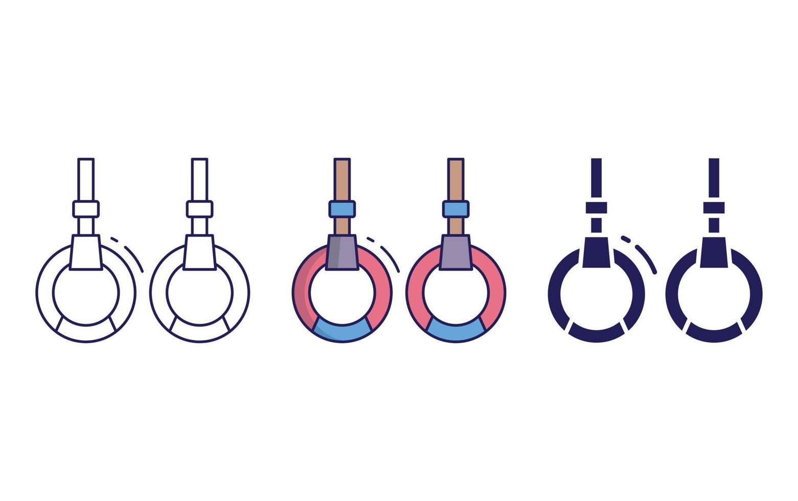Gymnastic Rings vector icon