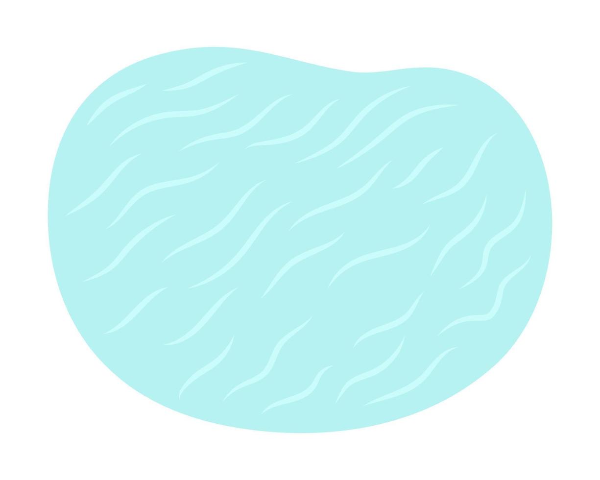 Top view swimming pool water 2D vector isolated spot illustration. Turquoise ocean ripples. Sea texture flat waterscape on cartoon background. Colorful editable scene for mobile, website, magazine