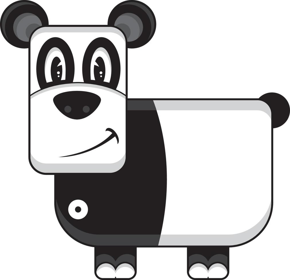 Cute Cartoon Panda Bear Character vector