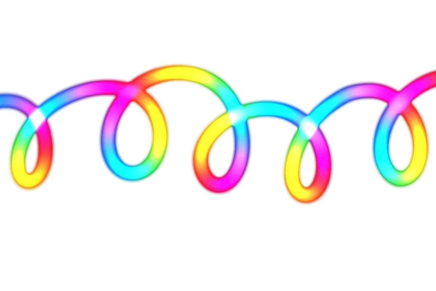 Loopy Rainbow Design Element Border vector