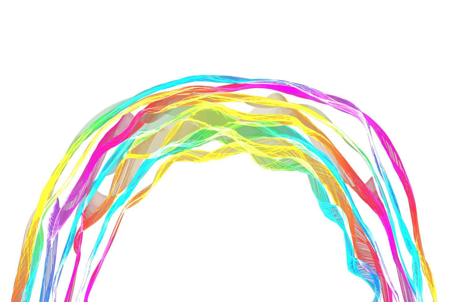 Ribbon Rainbow Arc Design Element vector