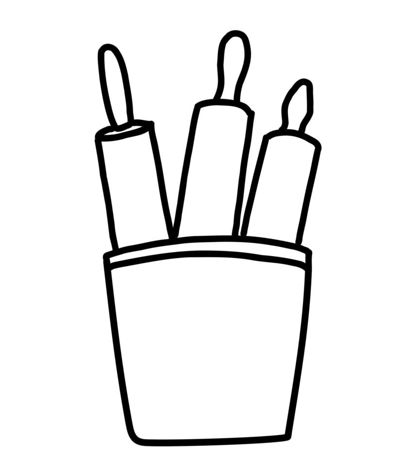 Kitchenware. Rolling pin for rolling dough vector