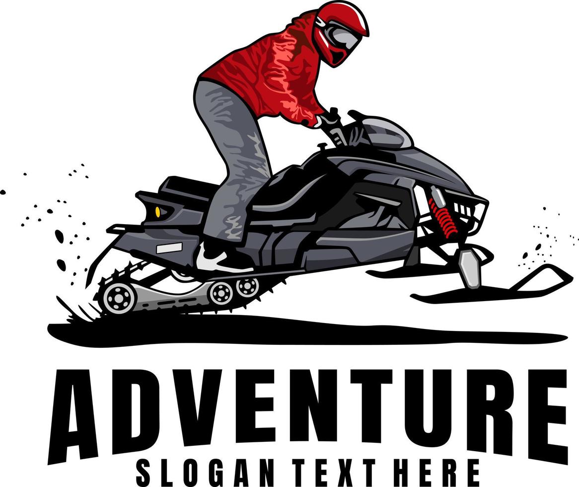 snowmobile trails design logo icon vector