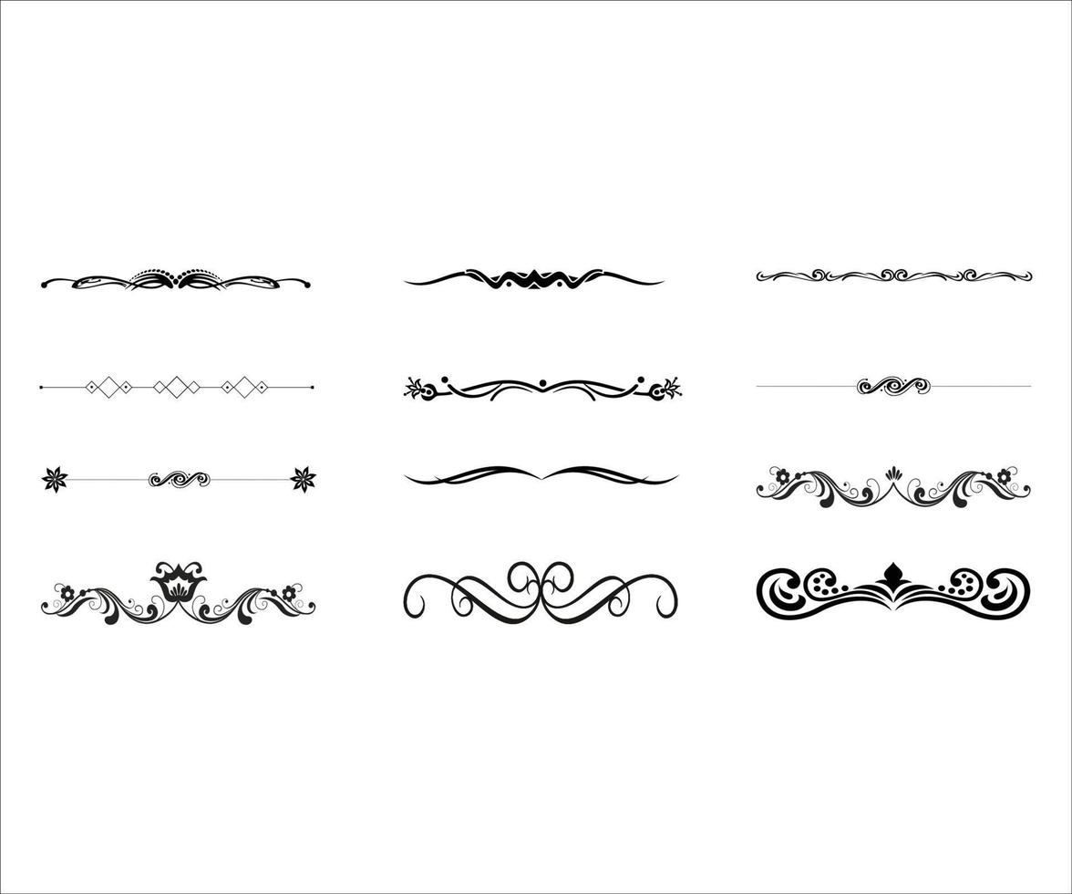 Calligraphic ornamental dividers Collection vector