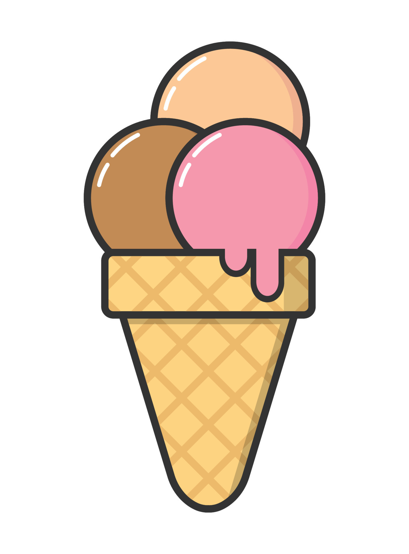 Triple Ice Cream Scoop