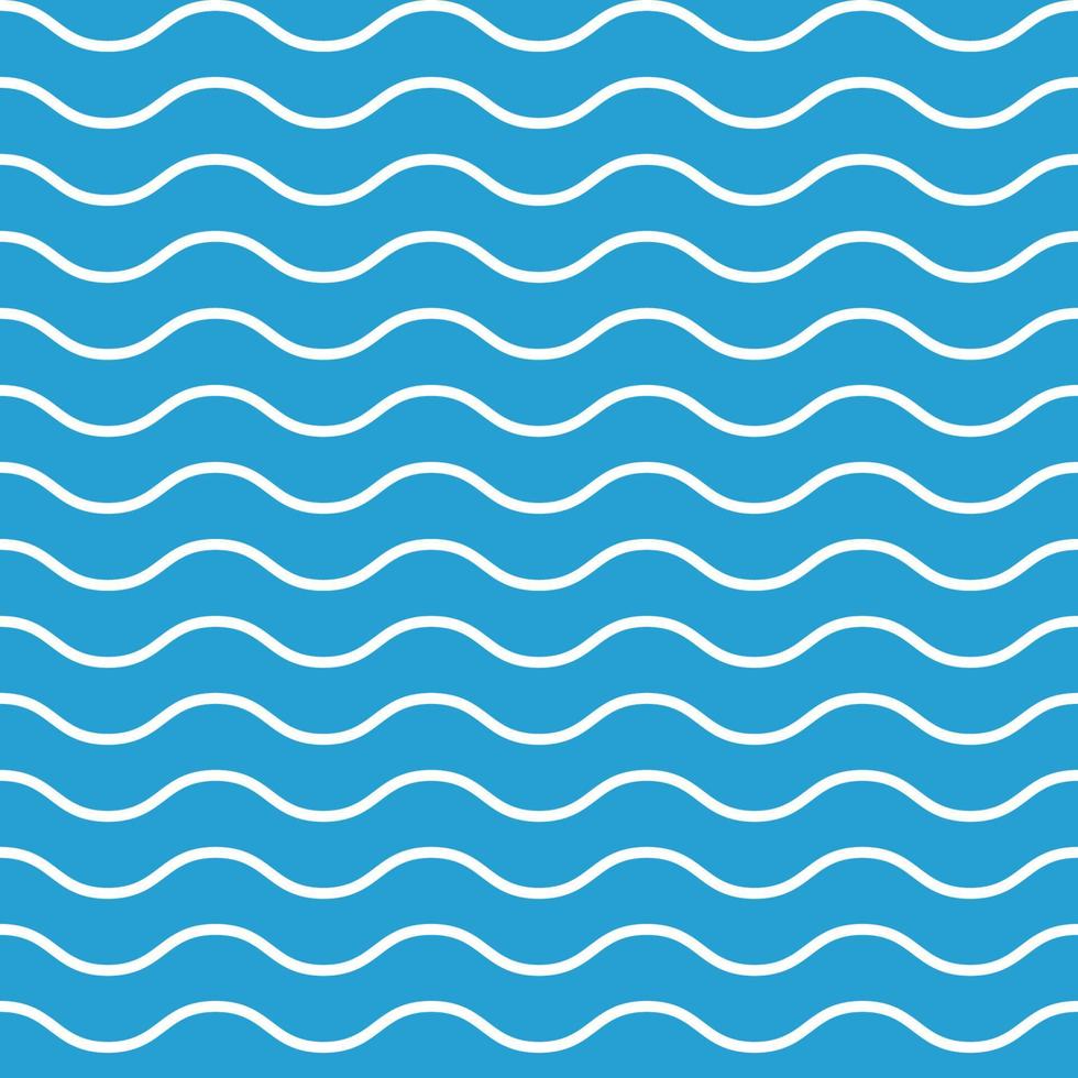 Seamless White Wave Pattern On Blue Background vector