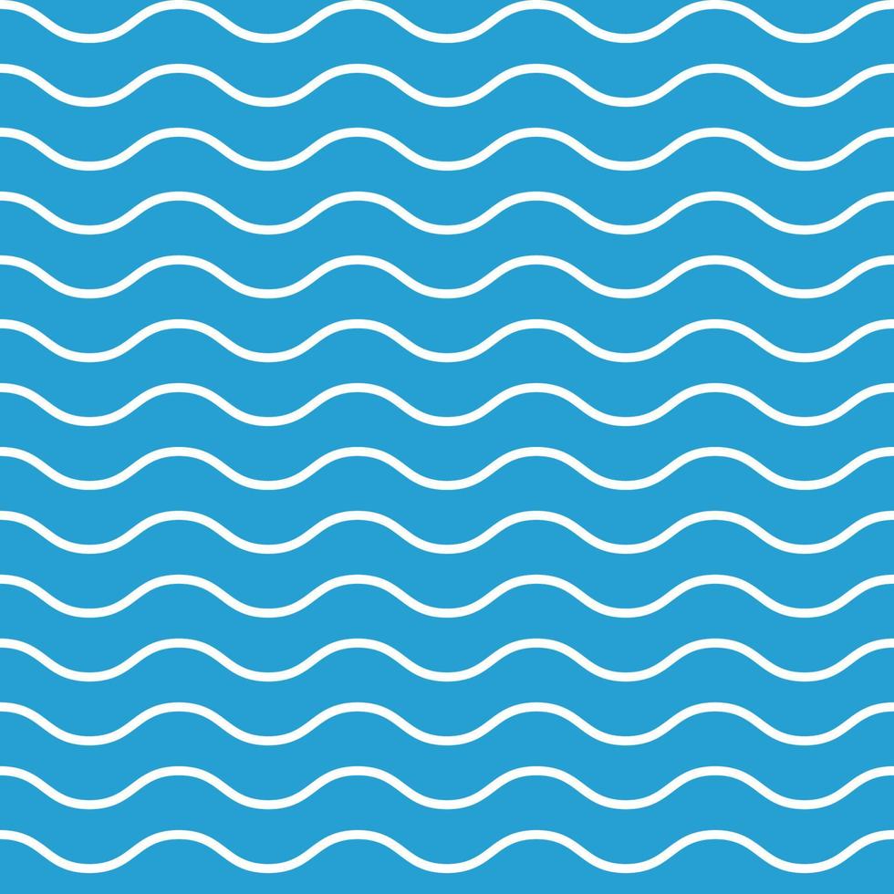 Seamless White Wave Pattern On Blue Background vector