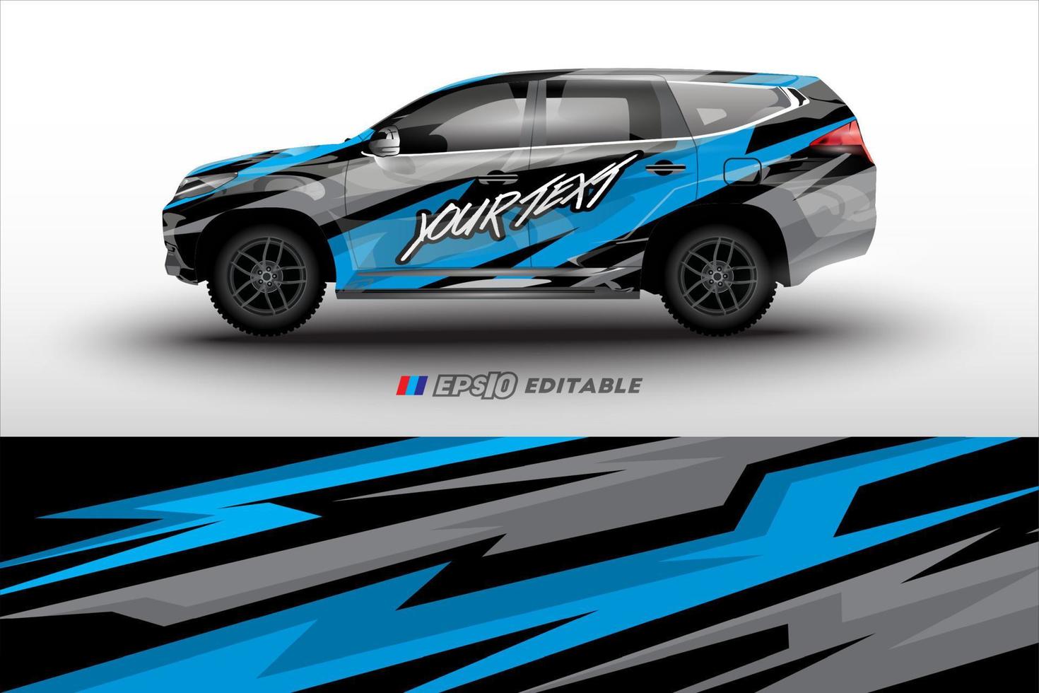 rally and company car livery sticker vector wrap design