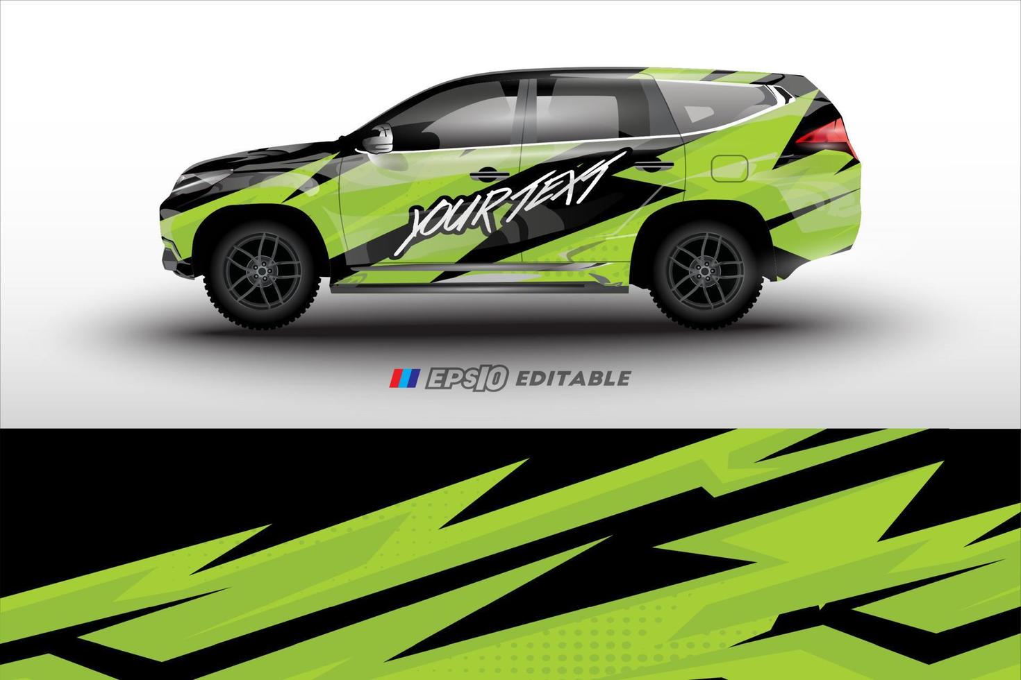 rally and company car livery sticker vector wrap design