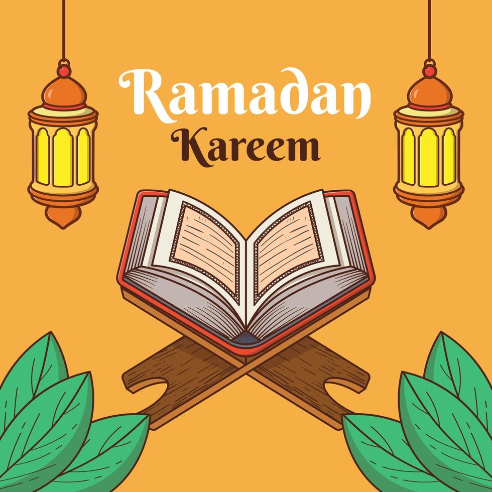 Ramadan Kareem celebration banner template background vector