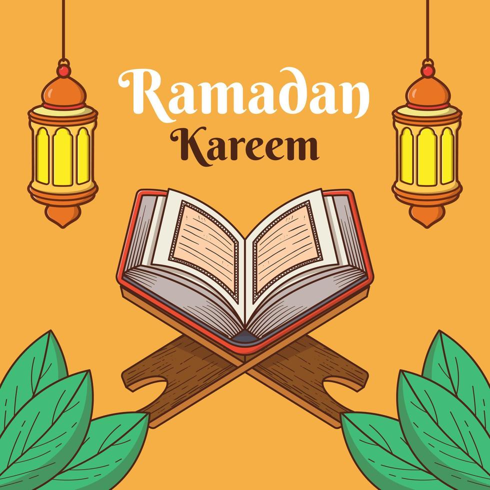 Ramadan Kareem celebration banner template background vector