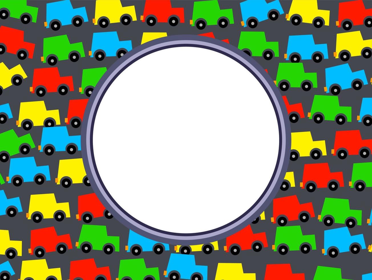 Traffic Jam Page Border Template vector