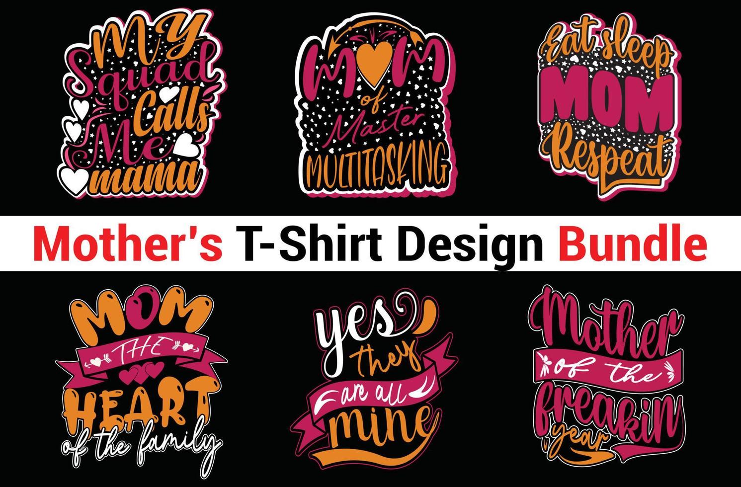 Mother's t shirt design Bundle vector